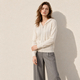 Cashmere Wool Knit Hooded Cardigan Women