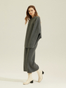 Brown Thick Cashmere Crewneck Knit Pullover Sweater