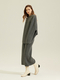 Brauner Dicker Kaschmir-Rundhals-Strickpullover