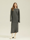 Brauner Dicker Kaschmir-Rundhals-Strickpullover