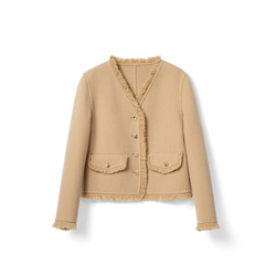 Light Camel Twill With Shiny Thread