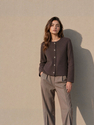 Kurze Doppelseitige Woll-Strickjacke