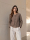 Kurze Doppelseitige Woll-Strickjacke