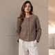 Kurze Doppelseitige Woll-Strickjacke