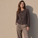 Kurze Doppelseitige Woll-Strickjacke
