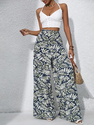 Bedruckter Spaghettiträger-Wide-Leg-Jumpsuit