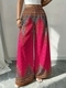 Große Größen Wide-Leg-Tropisch-Blumenprint-Hose