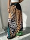 Große Größen Wide-Leg-Tropisch-Blumenprint-Hose