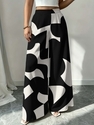 Große Größen Wide-Leg-Tropisch-Blumenprint-Hose