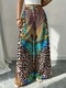 Große Größen Wide-Leg-Tropisch-Blumenprint-Hose