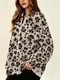 Colorful Plant Print German Velvet Zip Jacket For Women