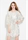 Paillettenverziertes kurzes Kleid mit 3/4-Ärmeln