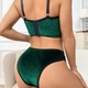 Push-Up Velvet Lace Bra And Panty Set