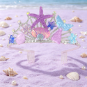 Ocean Theme Princess Crown Alloy Hair Comb Tiara