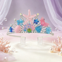 Ocean Theme Princess Crown Alloy Hair Comb Tiara