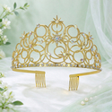 Braut-Haarkamm-Tiara mit achtzackigem Stern