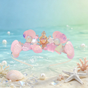 Prinzessinnen-Tiara aus Legierung im Ozean-Design mit Seestern- und Muscheldekoration