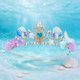 Prinzessinnen-Tiara aus Legierung im Ozean-Design mit Seestern- und Muscheldekoration