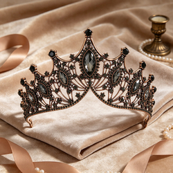 Antique Rose Gold With Black Diamonds