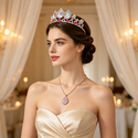 Vintage Crown Alloy Bridal Jewelry Set