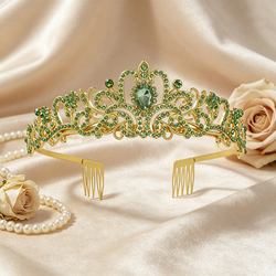 Imitation Gold With Green Diamond