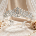 Rhinestone-Kronen-Haarreif, Haaraccessoire für Hochzeit, Party und Pageant
