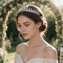 Minimalist Rhinestone Bridal Tiara Crown