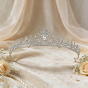 Minimalist Rhinestone Bridal Tiara Crown