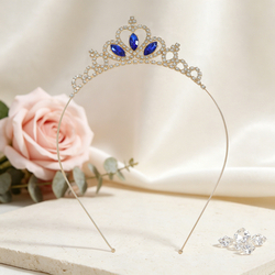 Gold Royal Blue Rhinestone