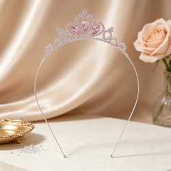 Silver Pink Rhinestone