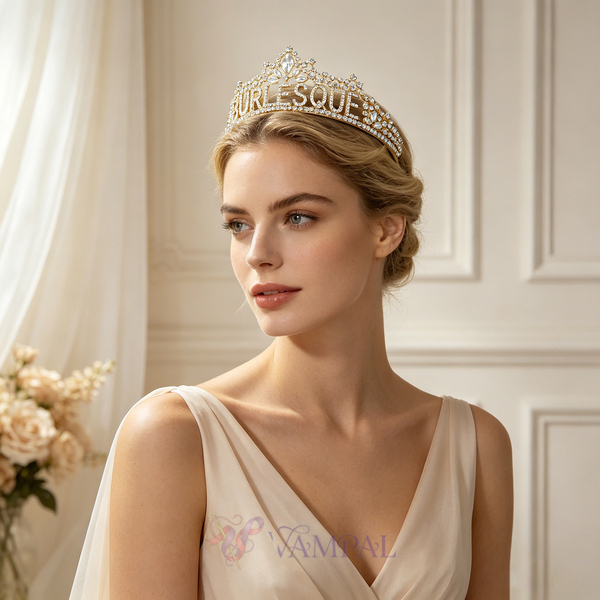 Rhinestone Crown Hair Comb Alloy Headpiece