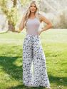 Multi-color Loose Camouflage Print Wide-Leg Pants For Women