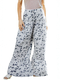 Multi-color Loose Camouflage Print Wide-Leg Pants For Women