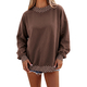 Women's Patchwork Contrast Color Long Sleeve Sweatshirt