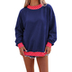 Women's Patchwork Contrast Color Long Sleeve Sweatshirt