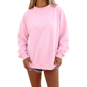 Women's Patchwork Contrast Color Long Sleeve Sweatshirt