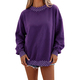 Women's Patchwork Contrast Color Long Sleeve Sweatshirt