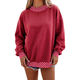 Women's Patchwork Contrast Color Long Sleeve Sweatshirt