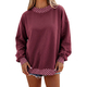 Women's Patchwork Contrast Color Long Sleeve Sweatshirt