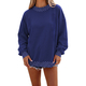 Women's Patchwork Contrast Color Long Sleeve Sweatshirt