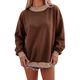Women's Patchwork Contrast Color Long Sleeve Sweatshirt