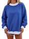 Women's Patchwork Contrast Color Long Sleeve Sweatshirt