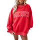 Letter Print Half Turtleneck Long Sleeve Pullover Sweatshirt