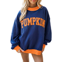 Letter Print Half Turtleneck Long Sleeve Pullover Sweatshirt
