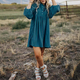 Solid Color Corduroy High Waist Short Dress