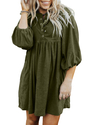 Solid Color Corduroy High Waist Short Dress