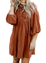 Solid Color Corduroy High Waist Short Dress