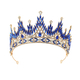 French Vintage Blue Diamond Crown Tiara