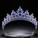 Crystal Princess Crown Headpiece For Women Elegant Rhinestone Tiara Hairband
