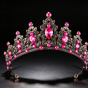 Crystal Princess Crown Headpiece For Women Elegant Rhinestone Tiara Hairband